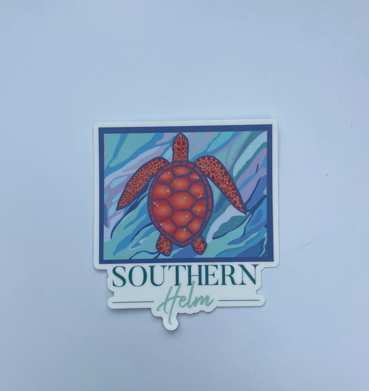 Red Rockin' Turtle Sticker